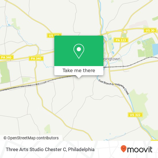 Three Arts Studio Chester C map