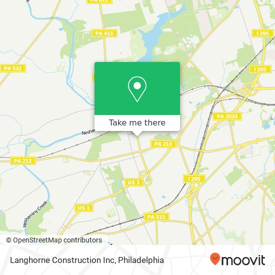 Mapa de Langhorne Construction Inc