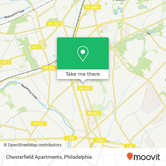 Mapa de Chesterfield Apartments