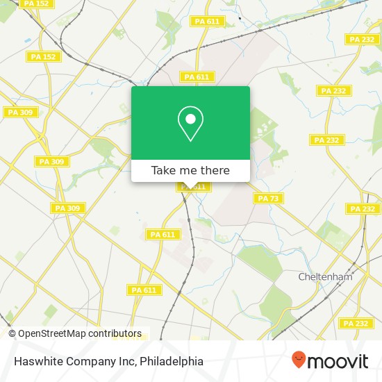 Haswhite Company Inc map