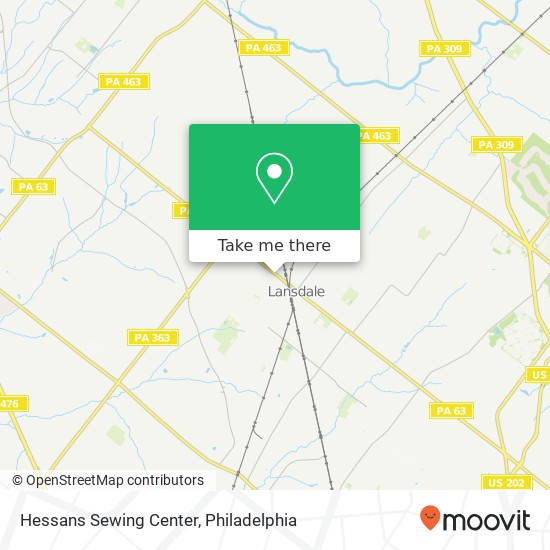 Hessans Sewing Center map