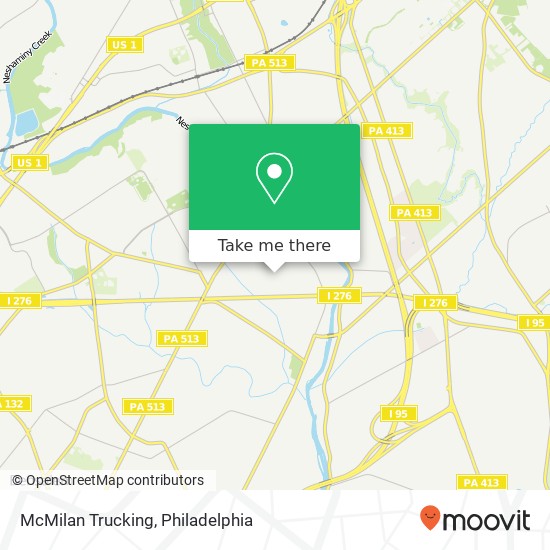Mapa de McMilan Trucking