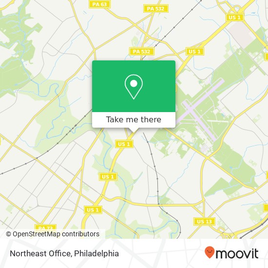 Northeast Office map