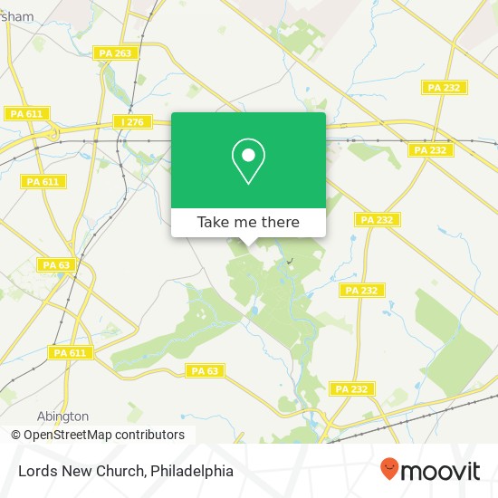 Lords New Church map