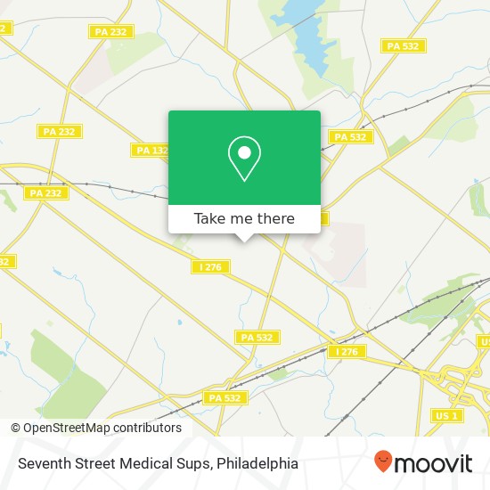 Seventh Street Medical Sups map