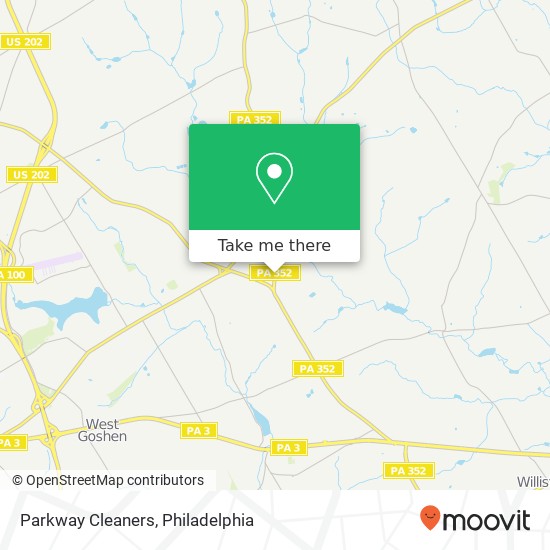 Parkway Cleaners map