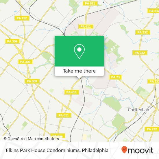 Elkins Park House Condominiums map