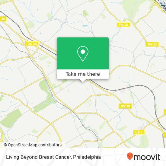 Living Beyond Breast Cancer map