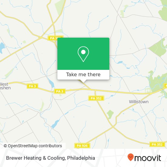 Brewer Heating & Cooling map