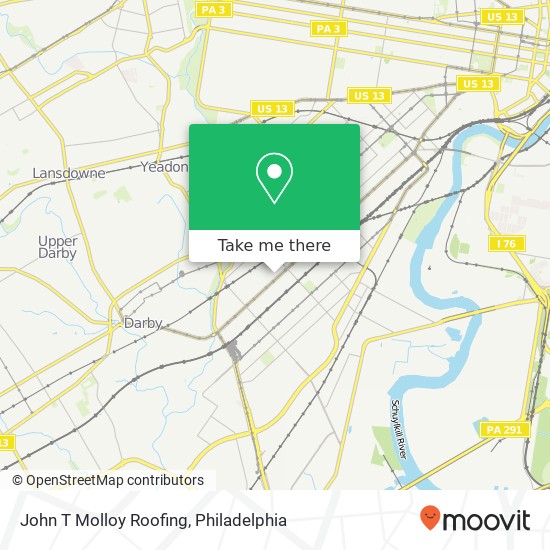 John T Molloy Roofing map