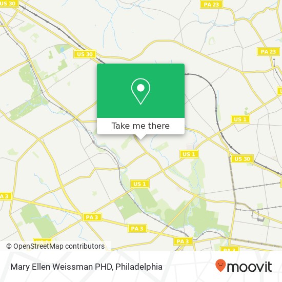 Mary Ellen Weissman PHD map