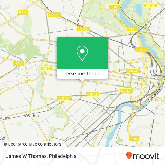 James W Thomas map