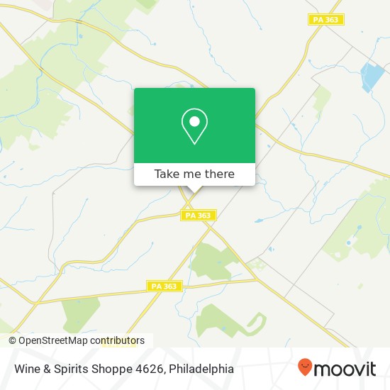 Mapa de Wine & Spirits Shoppe 4626