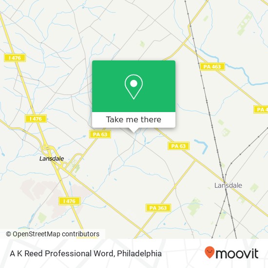 Mapa de A K Reed Professional Word