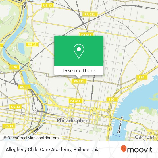 Mapa de Allegheny Child Care Academy