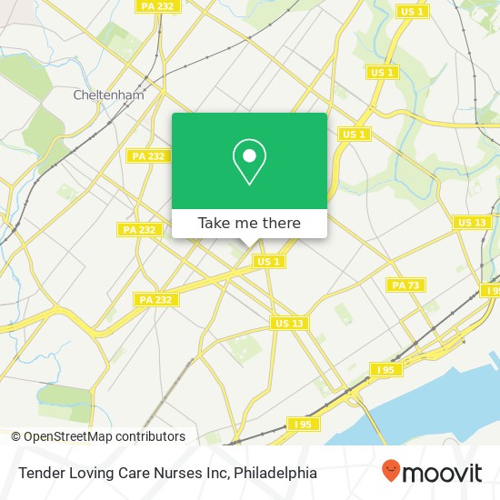 Mapa de Tender Loving Care Nurses Inc