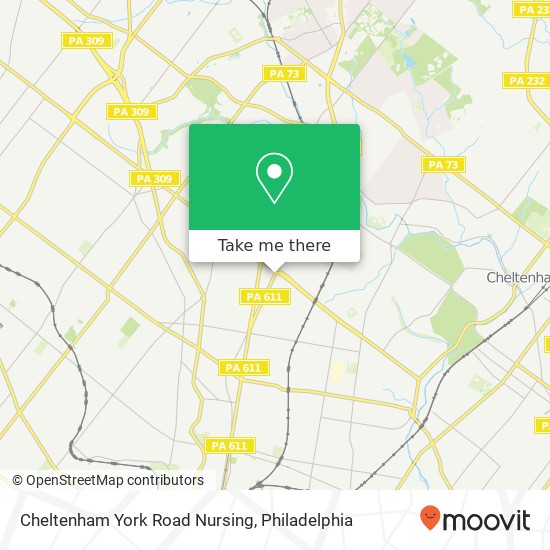 Cheltenham York Road Nursing map