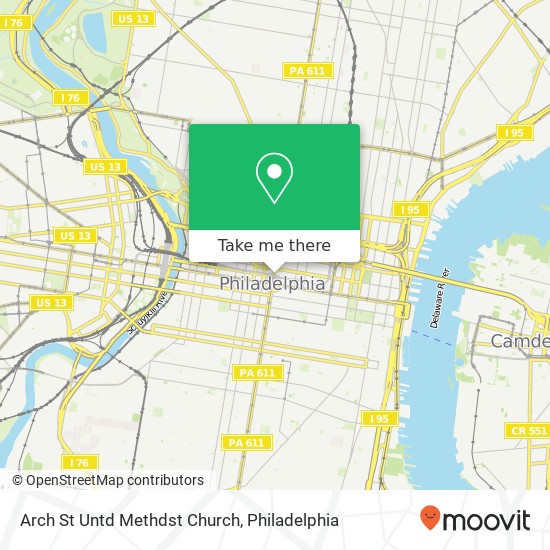 Mapa de Arch St Untd Methdst Church