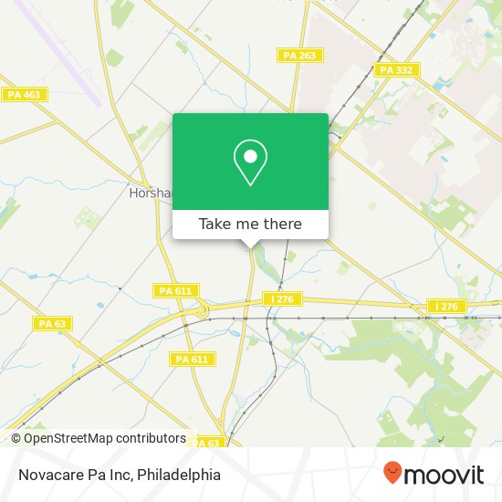 Novacare Pa Inc map