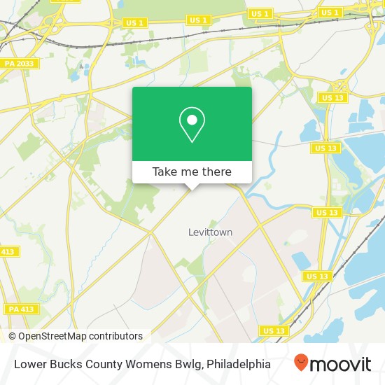 Mapa de Lower Bucks County Womens Bwlg