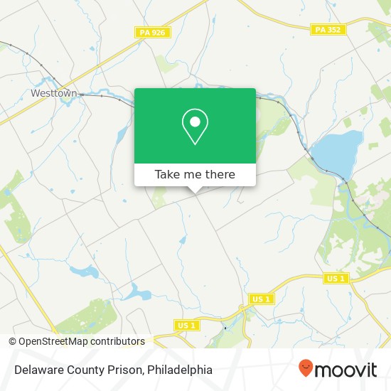Delaware County Prison map