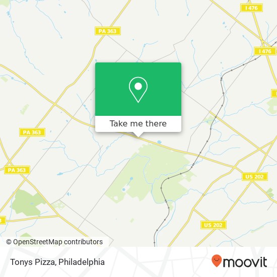 Tonys Pizza map