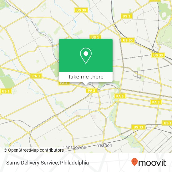 Sams Delivery Service map