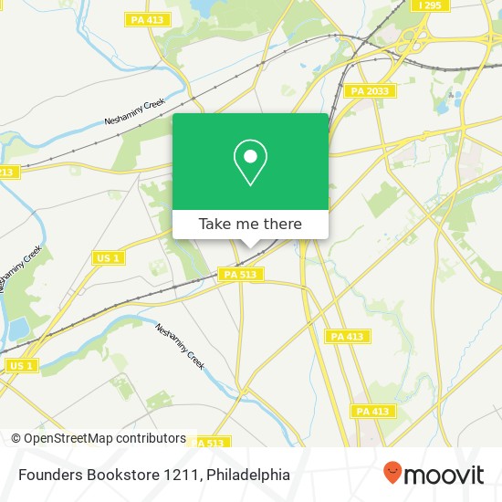 Mapa de Founders Bookstore 1211