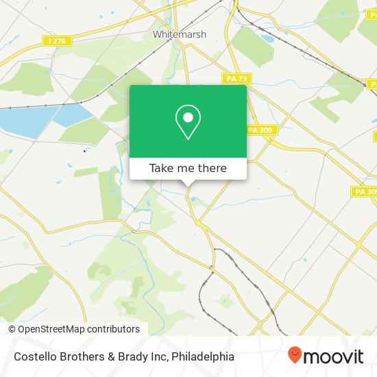Costello Brothers & Brady Inc map