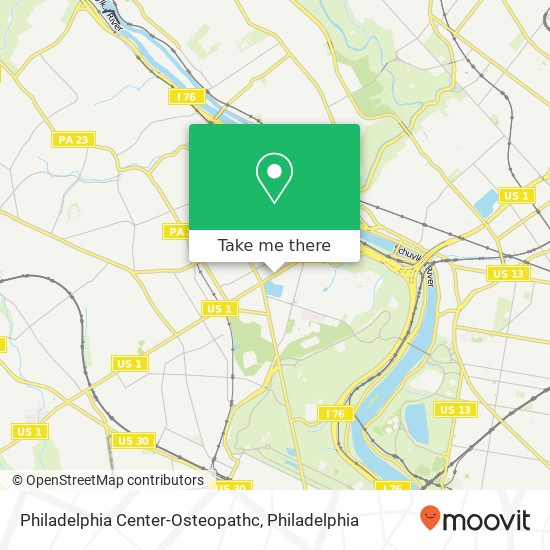 Mapa de Philadelphia Center-Osteopathc