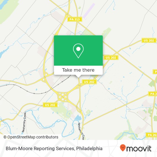 Blum-Moore Reporting Services map