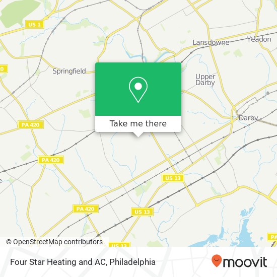 Four Star Heating and AC map