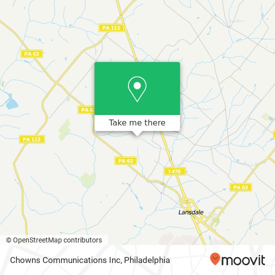 Chowns Communications Inc map