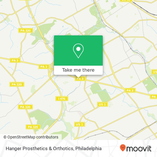 Mapa de Hanger Prosthetics & Orthotics