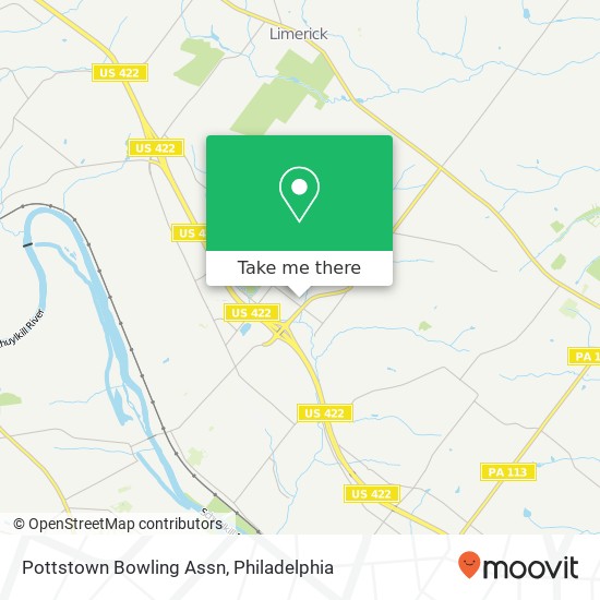 Mapa de Pottstown Bowling Assn