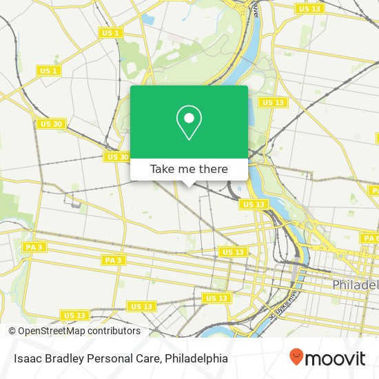 Isaac Bradley Personal Care map
