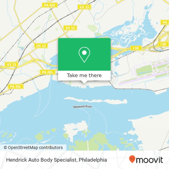 Hendrick Auto Body Specialist map