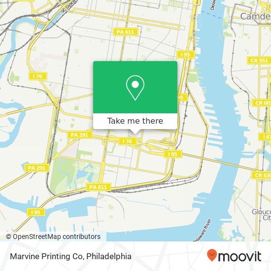 Mapa de Marvine Printing Co