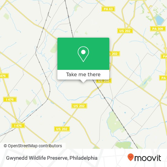 Mapa de Gwynedd Wildlife Preserve