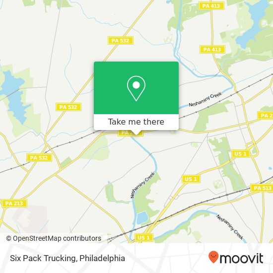 Six Pack Trucking map