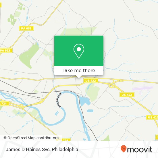 James D Haines Svc map