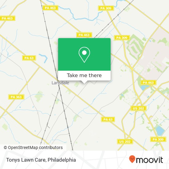 Tonys Lawn Care map