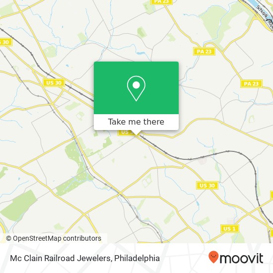 Mc Clain Railroad Jewelers map