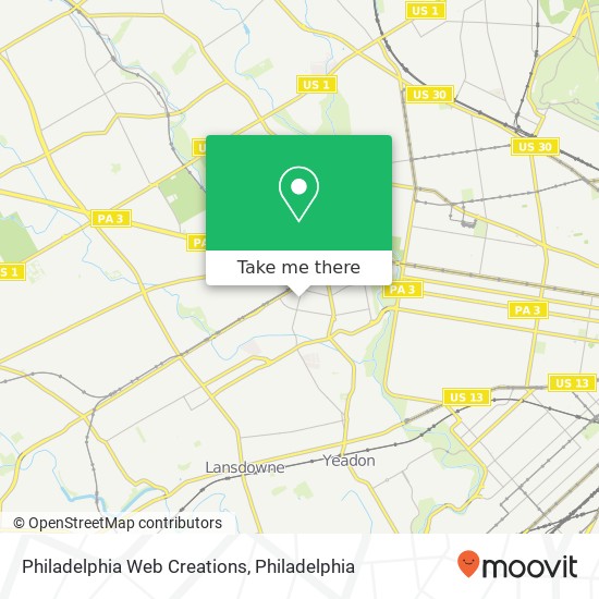 Philadelphia Web Creations map