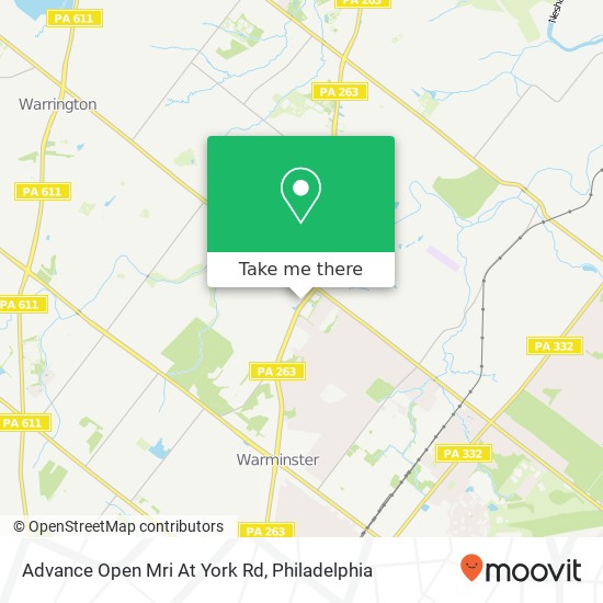 Mapa de Advance Open Mri At York Rd