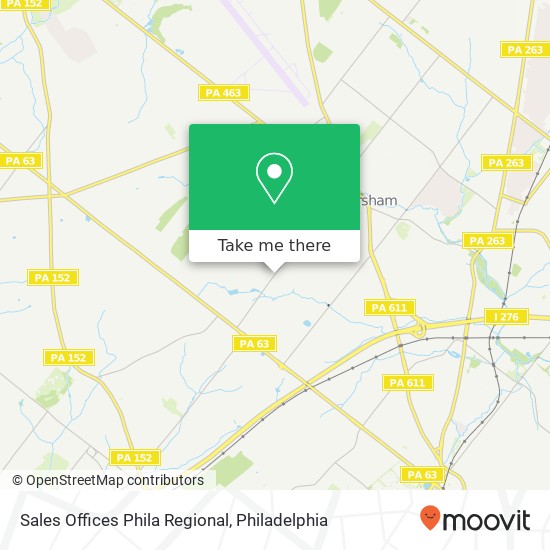 Sales Offices Phila Regional map