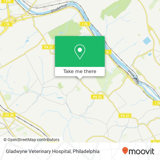 Gladwyne Veterinary Hospital map