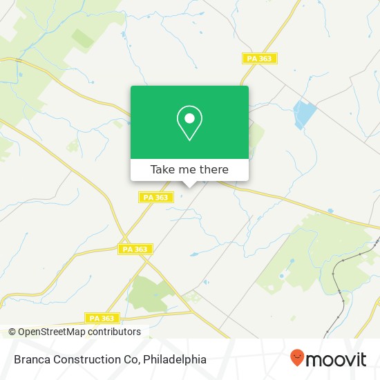 Branca Construction Co map