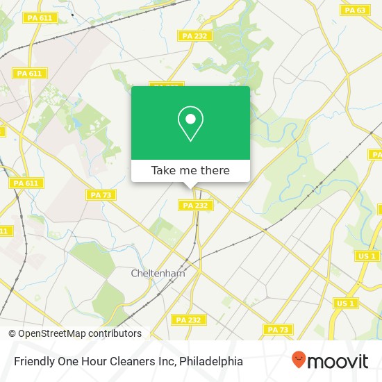 Friendly One Hour Cleaners Inc map