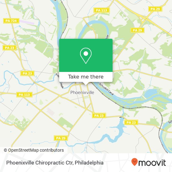 Mapa de Phoenixville Chiropractic Ctr